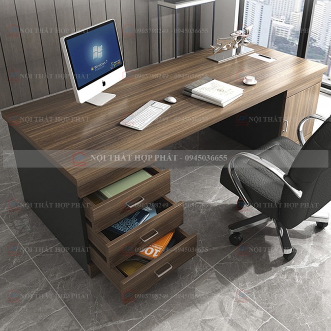 Bàn Làm Việc Cao Cấp Gỗ Thiết Kế BLVCCG008